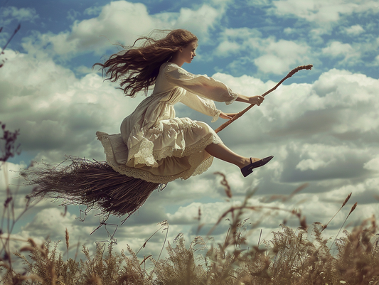hint: it's drugs (the "flying ointment" broomsticks)