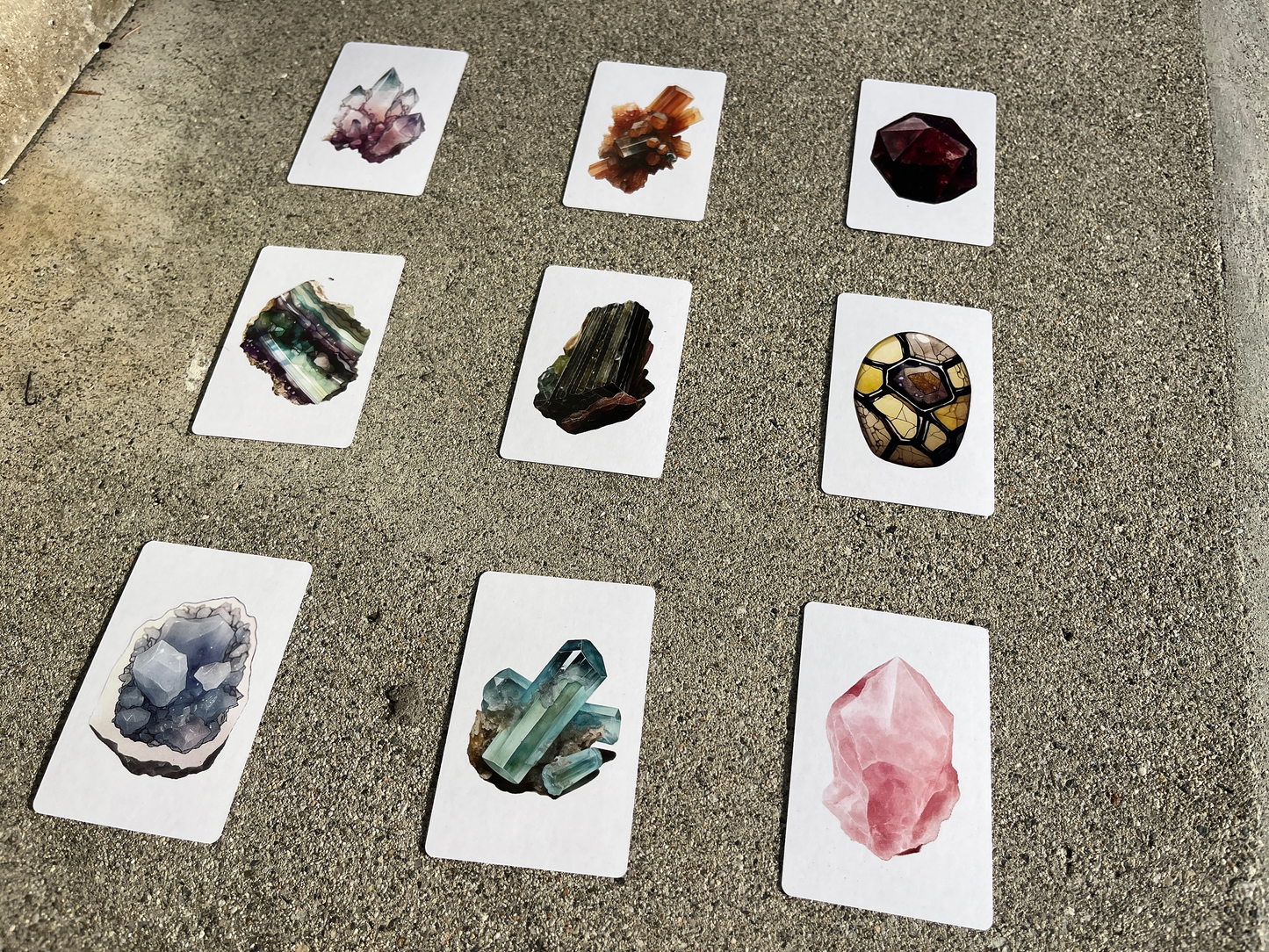 mineralogy reference cards