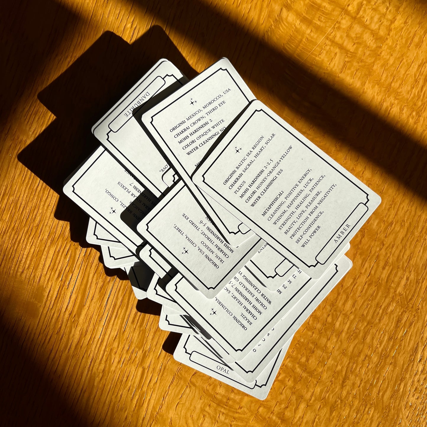 mineralogy reference cards