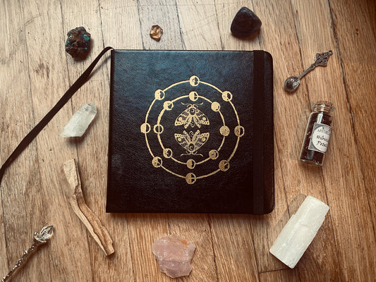 Lunar moth notebook book of shadows bullet journal moleskine