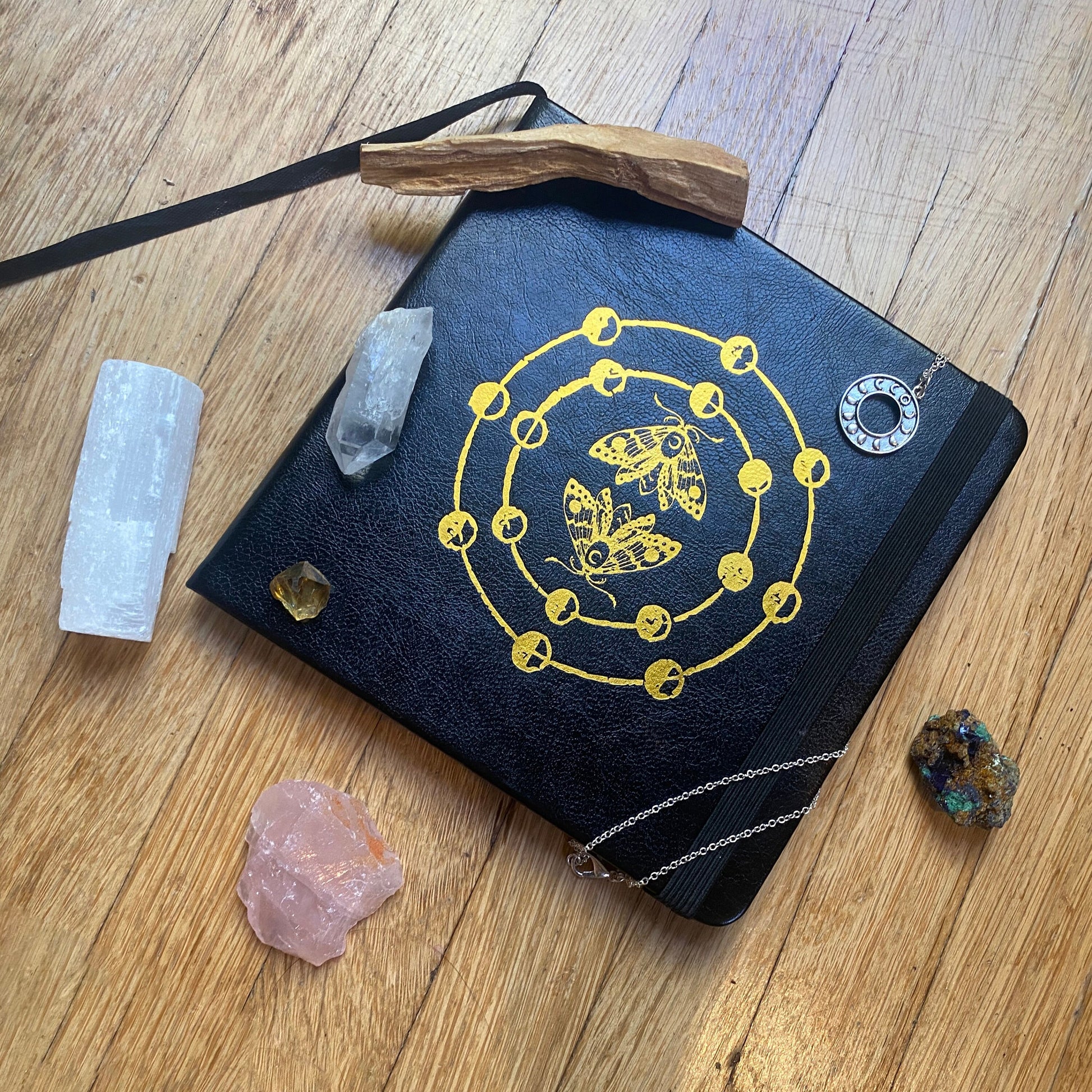 Lunar moth notebook book of shadows bullet journal moleskine