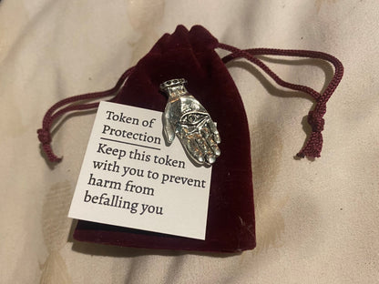 Token of Protection Witchcraft Talisman Wiccan Amulet Charm Hand Eye