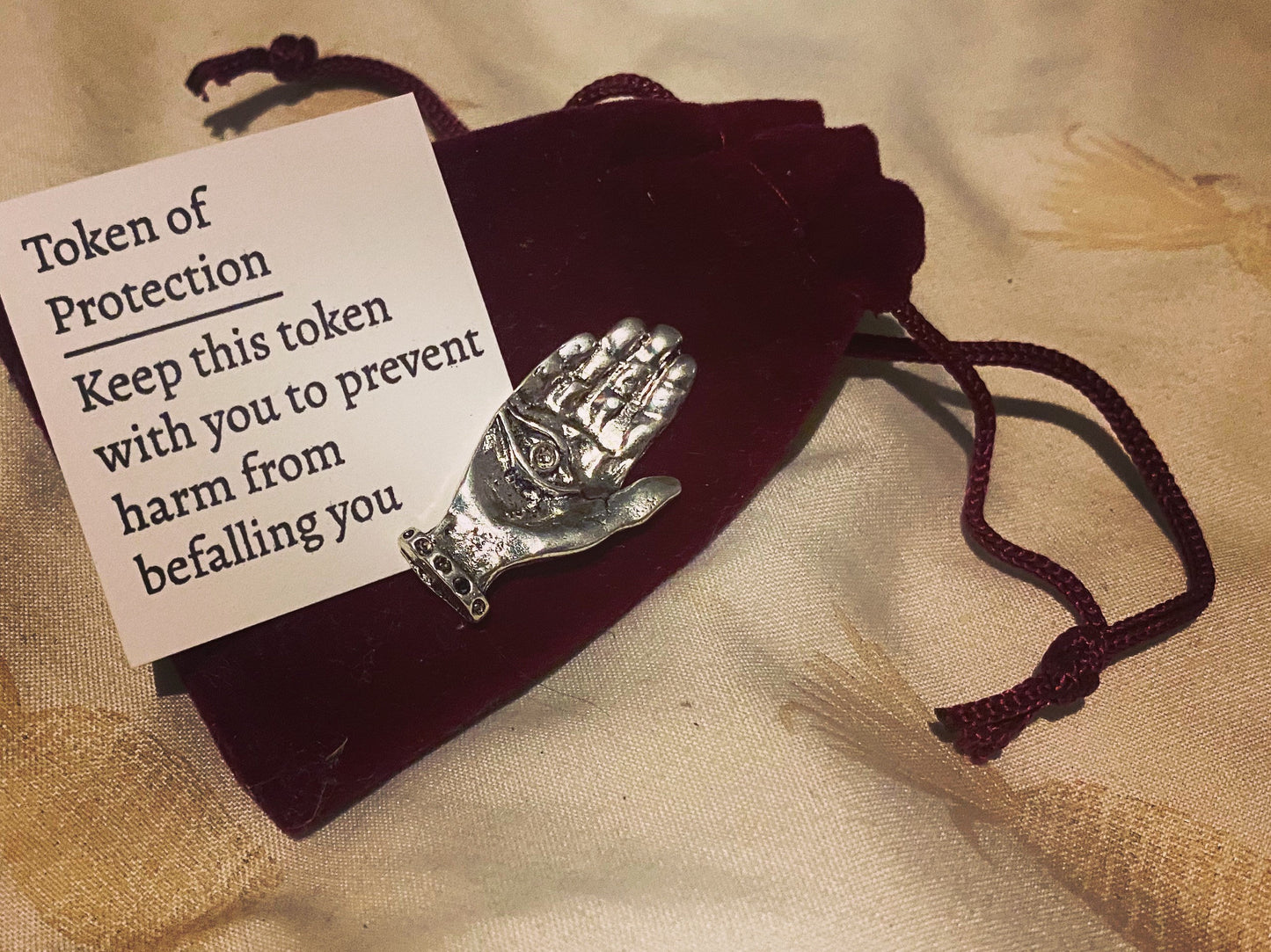 Token of Protection Witchcraft Talisman Wiccan Amulet Charm Hand Eye