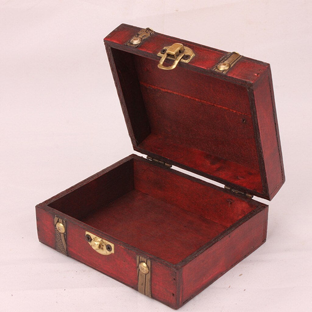 Magic chest wooden box witchcraft chest wooden red box