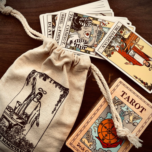 Tarot Deck ~ Rider-Waite Deck + magician bag ~ color in original traditional tarot Deck ~ pamela colman smith ~ 78 cards + guidebook