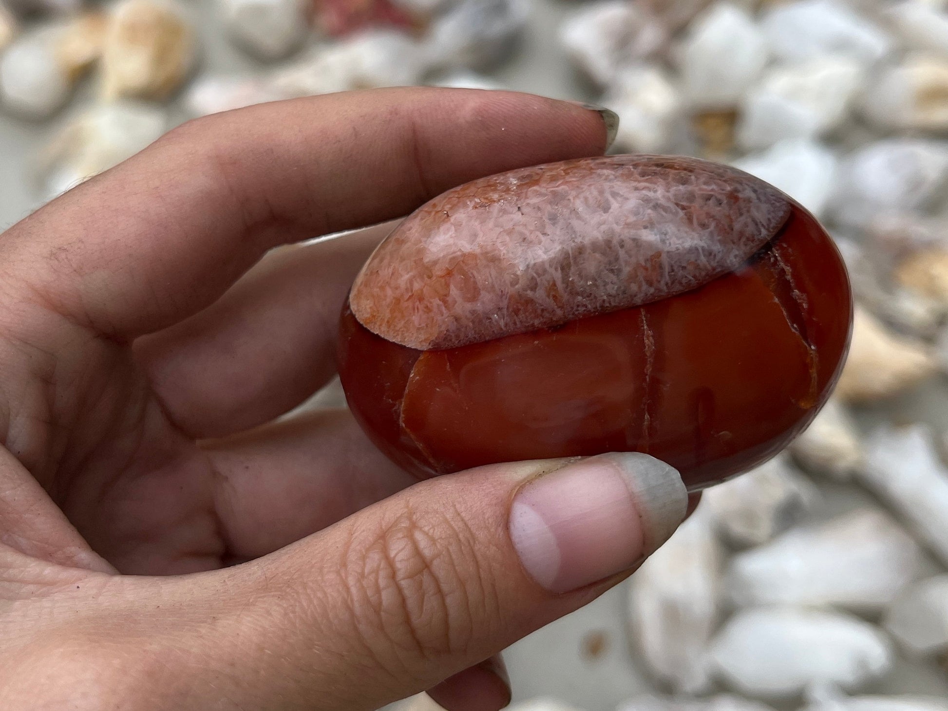 Carnelian Palm Stone