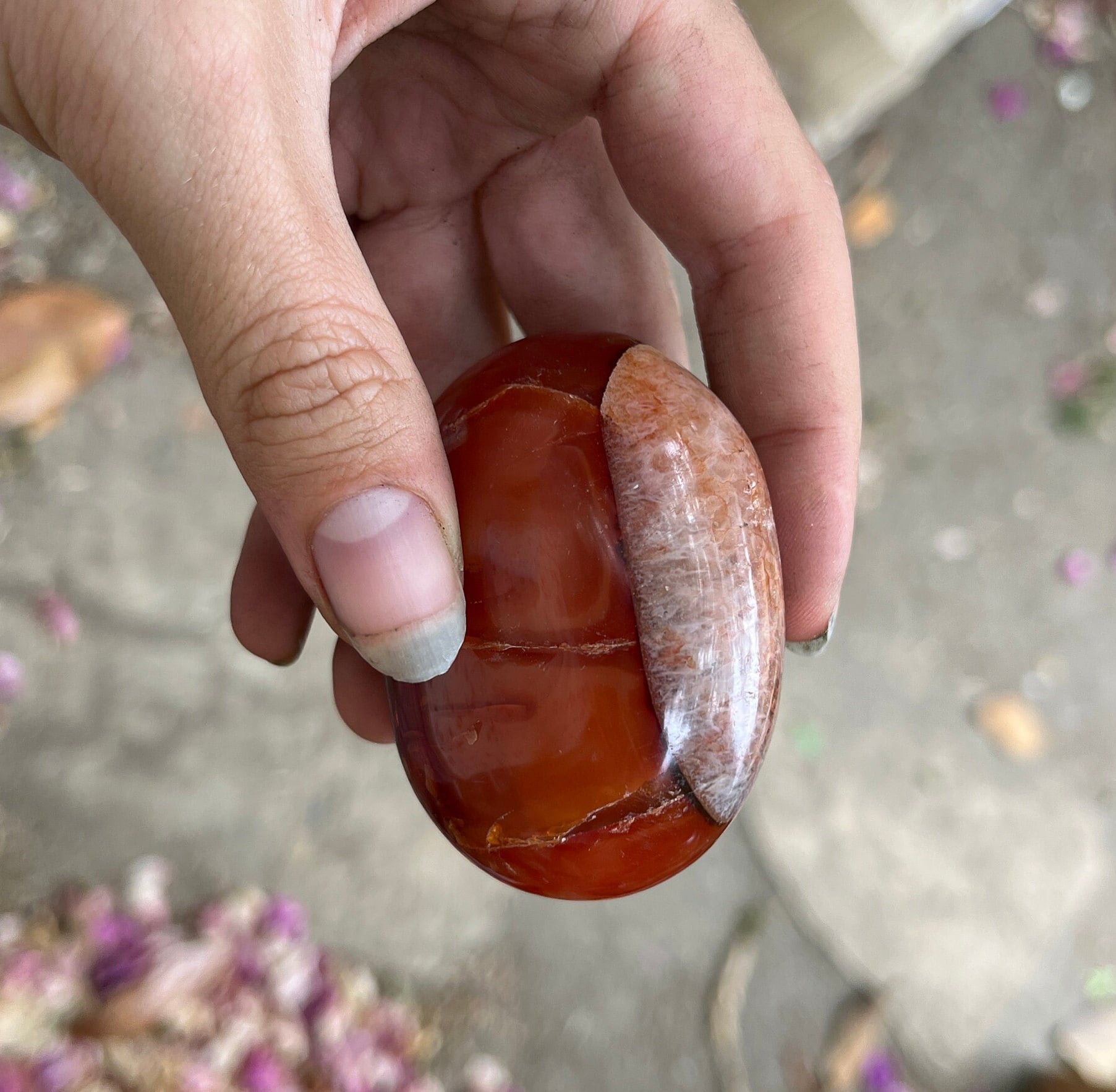 Carnelian Palm Stone