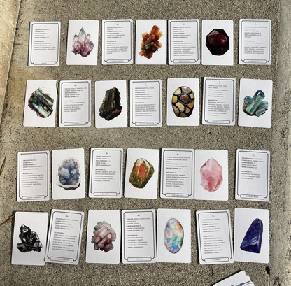 mineralogy reference cards