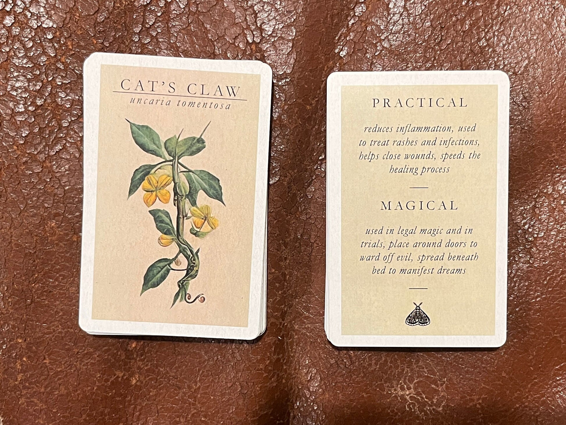 Witchcraft Cards ~ Apothecary Crystal Cards Herbs ~ Index Reference Flash Cards ~ Wiccan Supplies ~ Mineralogy Oracle Tarot Deck