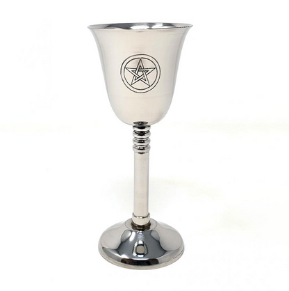 Pentacle Chalice with Swirling Stem