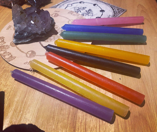 Spell Candles set of 8 witch candles witchcraft supplies colored candles chime candles witch spell candle magic candle set chime candles